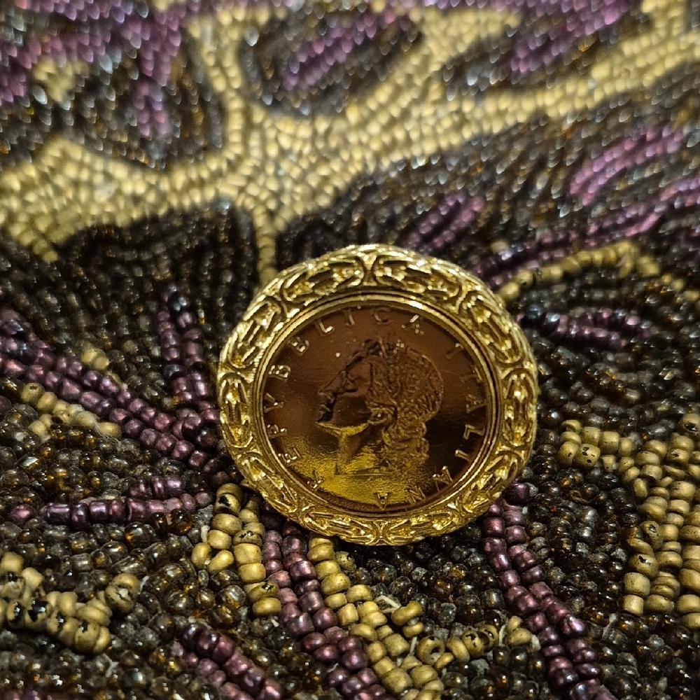 Gold Coin-Inspired Statement Ring - Picture 3 of 5